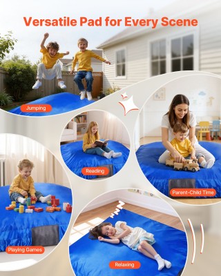 VEVOR Μαξιλάρι Προσγείωσης 1500x1500mm με Αφρώδη Κυβικά & Πλενόμενο...