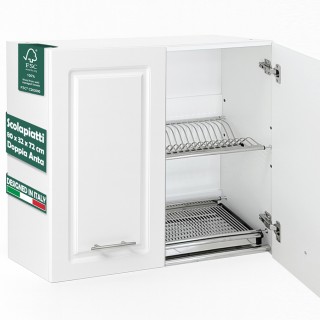 Shally Dogan Κουζινικά Ράφια με Σύστημα Στάγδην Προστασίας για Λευκ...