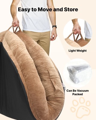 VEVOR Ορθοπεδικό Κρεβάτι Σκύλων για Ανθρώπους - Καφέ, 1770 x 1230 x...