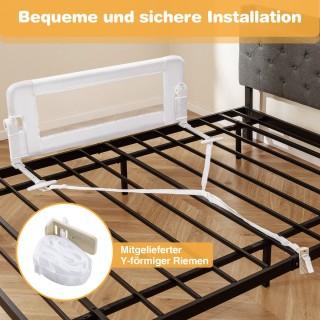 Costway  Προστατευτικό Κάγκελο Κρεβατιού για Μικρά Παιδιά με Μαλακό...