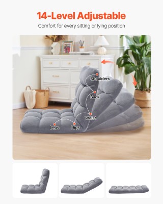 Πολυθρόνα Δαπέδου με Στήριξη Πλάτης και 14 Ρυθμιζόμενες Θέσεις 103 ...