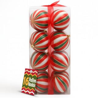 BAKAJI Κουτί με 16 Χριστουγεννιάτικες Μπάλες για Δέντρο Σφαίρες Χρι...