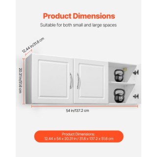 VEVOR Ντουλάπι Κουζίνας 2 Επιπέδων με 3 Πόρτες  31.6 x 137.2 x 51.6...