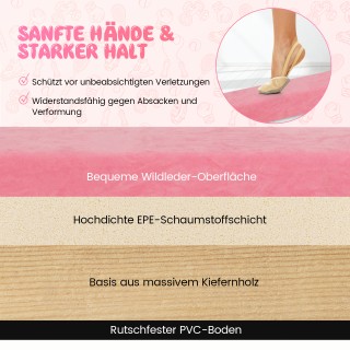 Costway 270 εκ Πτυσσόμενος Ροζ Ισορροπιστικός Δοκός Γυμναστικής για...