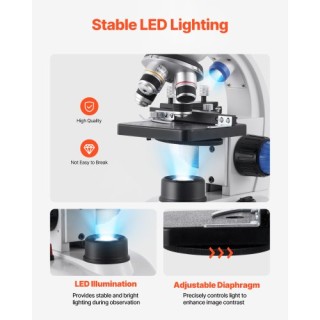 VEVOR Επαγγελματικό Τρινοκουλιακό Μικροσκόπιο 40-5000X Μεγέθυνσης S... VEVOR Επαγγελματικό Τρινοκουλιακό Μικροσκόπιο 40-5000X Μεγέθυνσης S...