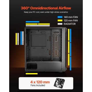 VEVOR Κουτί Υπολογιστή για Gaming μεσαίου μεγέθους - 4 x 120mm Ανεμ... VEVOR Κουτί Υπολογιστή για Gaming μεσαίου μεγέθους - 4 x 120mm Ανεμ...