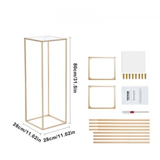 Βάση Λουλουδιών VEVOR 10τμχ 80εκ, Χρυσή Μεταλλική για Εκδηλώσεις  H...