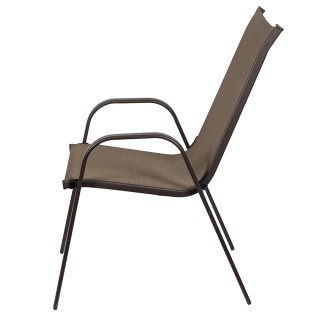 Galileo Καρέκλα εξωτερικού χώρου με μπράτσα από χάλυβα άνθρακα, PVC...