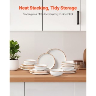 VEVOR Σετ Κεραμικών Πιάτων και Μπολ 18 Τεμαχίων για 6 Άτομα Λευκό Y... VEVOR Σετ Κεραμικών Πιάτων και Μπολ 18 Τεμαχίων για 6 Άτομα Λευκό Y...