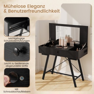 Τραπέζι Μακιγιάζ με Μεγάλο Καθρέφτη και Φορτιστή 96,5 × 46,5 × 80,5... Τραπέζι Μακιγιάζ με Μεγάλο Καθρέφτη και Φορτιστή 96,5 × 46,5 × 80,5...