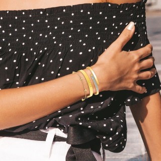 So Charm Σετ 3 Βραχιόλια διακοσμημένα με Κρύσταλλα Swarovski, Χρυσό...