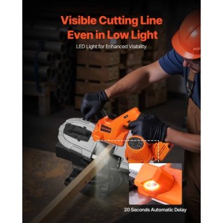 VEVOR Φορητό Ασύρματο Πριόνι Ταινίας 20V με Ρυθμιζόμενη Ταχύτητα WS... VEVOR Φορητό Ασύρματο Πριόνι Ταινίας 20V με Ρυθμιζόμενη Ταχύτητα WS...