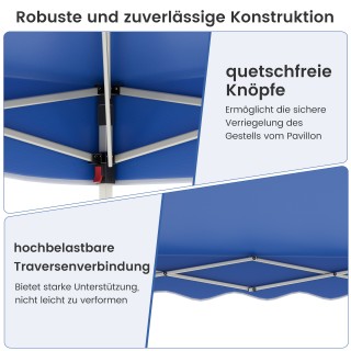 Costway Αδιάβροχο Μπλε Πτυσσόμενο Κιόσκι 3x3m με Τσάντα Μεταφοράς N... Costway Αδιάβροχο Μπλε Πτυσσόμενο Κιόσκι 3x3m με Τσάντα Μεταφοράς N...