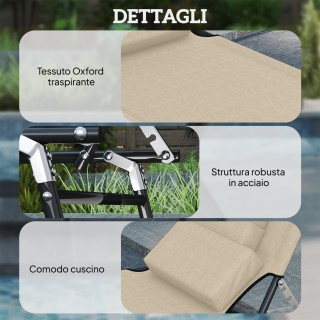 Outsunny Πτυσσόμενη Ξαπλώστρα Ήλιου με Μαξιλάρι Προσώπου και Ρυθμιζ... Outsunny Πτυσσόμενη Ξαπλώστρα Ήλιου με Μαξιλάρι Προσώπου και Ρυθμιζ...