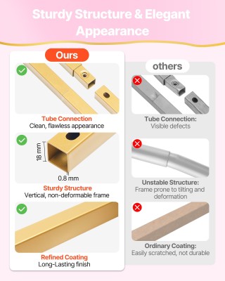VEVOR Σετ 3 Μεταλλικών Χρυσών Αψίδων: Επιφάνειες 1.8/1.5/1.2μ – Στα...