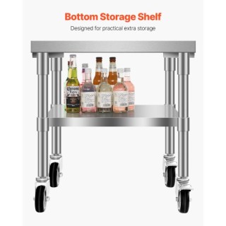 VEVOR Εμπορικός Κάδος Πάγου 61.6 L με Ρόδες και Κάτω Δίσκο Αποθήκευ...