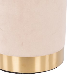 Shally Dogan Πουφ υποπόδιο από μπεζ βελούδο με ξύλινη δομή 31x31x3... Shally Dogan Πουφ υποπόδιο από μπεζ βελούδο με ξύλινη δομή 31x31x3...