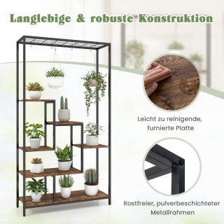 Costway βάση φυτών 6 επιπέδων 180 cm ράφι φυτών μέταλλο με 10 S-γάν... Costway βάση φυτών 6 επιπέδων 180 cm ράφι φυτών μέταλλο με 10 S-γάν...