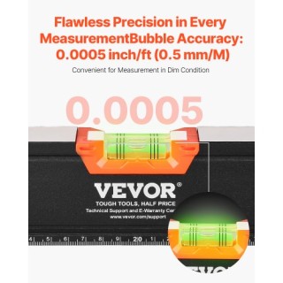 VEVOR Σετ Αλφάδι Αλουμινίου 48/24/16/10 Ίντσες με Φυσαλίδες JXSPC48...