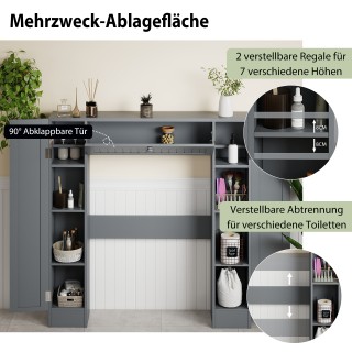 Costway Πολυλειτουργική Θήκη Τουαλέτας με Ρυθμιζόμενα Ράφια  99 x 8...