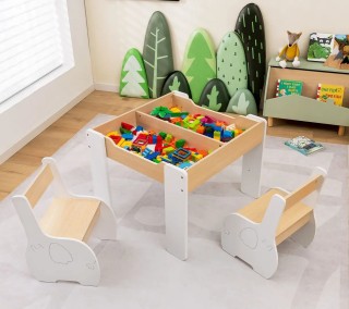 Costway Παιδικό Σετ Επίπλων 4 σε 1 με Αποσπώμενο Πίνακα & Αποθηκευτ... Costway Παιδικό Σετ Επίπλων 4 σε 1 με Αποσπώμενο Πίνακα & Αποθηκευτ...