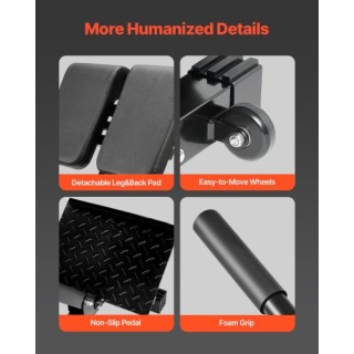 VEVOR Πολυλειτουργικός Ρωμαϊκός Πάγκος Υπερέκτασης WDKLMYAXDLBKR3EIIV0