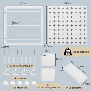 Costway  Πολυλειτουργικός Πίνακας Οργάνωσης με Αξεσουάρ για Καθαρό ...