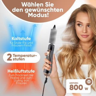 Βούρτσα Μαλλιών 800 W με Ζεστό Αέρα – Σετ 3 Εξαρτημάτων HAS3818 Cla...