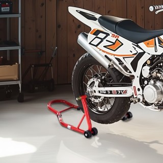 VEVOR Κόκκινη Ανυψωτική Βάση Μοτοσυκλέτας 850 lbs για Πίσω Τροχό YB...