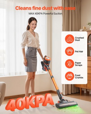 VEVOR Ισχυρή Ασύρματη Σκούπα 40KPA με LED Οθόνη - 47 Λεπτά Αυτονομί... VEVOR Ισχυρή Ασύρματη Σκούπα 40KPA με LED Οθόνη - 47 Λεπτά Αυτονομί...