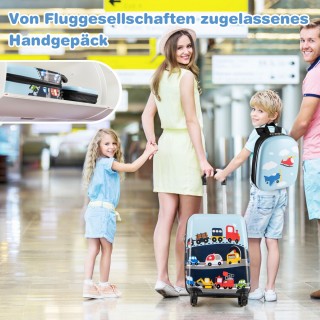 Costway Σετ Παιδικές Βαλίτσες με Ρόδες, Χειραποσκευή 16 και Σκληρό ... Costway Σετ Παιδικές Βαλίτσες με Ρόδες, Χειραποσκευή 16 και Σκληρό ...