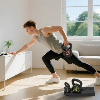 SPORTNOW Σετ 3 Κettlebell 2,2 kg, 4,5 kg και 6,8 kg με Επίπεδη Βάση... SPORTNOW Σετ 3 Κettlebell 2,2 kg, 4,5 kg και 6,8 kg με Επίπεδη Βάση...