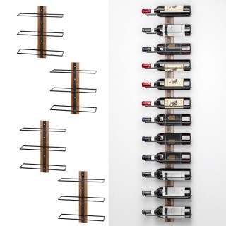 Shally Dogan Σετ 4 Επιτοίχια Ράφια για Μπουκάλια Κρασιού για Μπαρ ... Shally Dogan Σετ 4 Επιτοίχια Ράφια για Μπουκάλια Κρασιού για Μπαρ ...