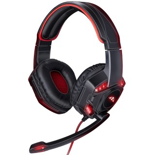 BAKAJI Ακουστικά Gaming Over-Ear με Κόκκινο LED Φωτισμό και Μικρόφω...