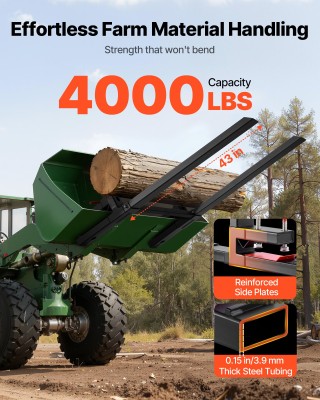 VEVOR Βαρέως Τύπου Πιρούνια Παλετών με Ρυθμιζόμενη Μπάρα Σταθεροποί...