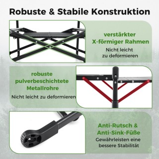 Costway Φορητή Κουζίνα Κάμπινγκ με Πτυσσόμενο Αλουμινένιο Πάγκο 135...