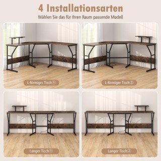 Costway Ο απόλυτος L-σχήματος υπολογιστής γραφείου για αυξημένη πα... Costway Ο απόλυτος L-σχήματος υπολογιστής γραφείου για αυξημένη πα...