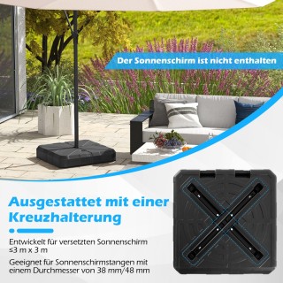 Costway Γεμιστή Βάση Ομπρέλας 45 Λίτρα / 60 Κιλά (Νερό ή Άμμο) NP12295 Costway Γεμιστή Βάση Ομπρέλας 45 Λίτρα / 60 Κιλά (Νερό ή Άμμο) NP12295