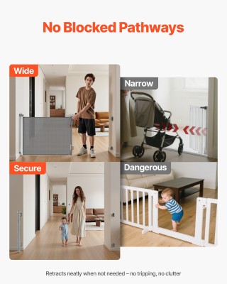 VEVOR Πτυσσόμενη Πύλη Ασφαλείας: Επεκτείνεται έως 1430 mm Πλάτος, 7...