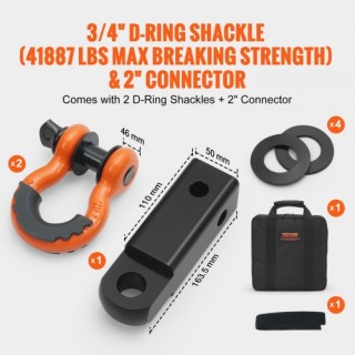 Σετ Ιμάντα Ανάκτησης VEVOR 3 x 30 ft με Δέστρες & Τσάντα Αποθήκευση...