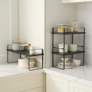 VEVOR Διπλό Ράφι Οργάνωσης Αποθήκευσης Ατσαλιού για Μπαχαρικά TMSDL...