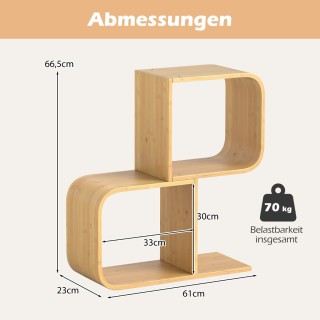 Costway Βιβλιοθήκη από Μπαμπού με Σχεδιασμό S και Αντικραδασμική Πρ... Costway Βιβλιοθήκη από Μπαμπού με Σχεδιασμό S και Αντικραδασμική Πρ...
