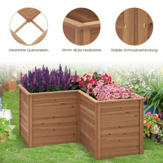 Costway Υψηλό Υπερυψωμένο Παρτέρι L-Σχήματος από Μασίφ Ξύλο Ελάτης ... Costway Υψηλό Υπερυψωμένο Παρτέρι L-Σχήματος από Μασίφ Ξύλο Ελάτης ...