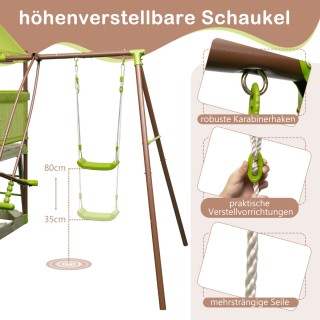 Costway 7-σε-1 Παιδική Κούνια Εξωτερικού Χώρου 320 x 260 x 248 εκ μ...