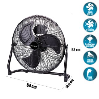 Kooper Ανεμιστήρας υψηλής ταχύτητας από ατσάλι 3 ταχυτήτων 100 W μα...