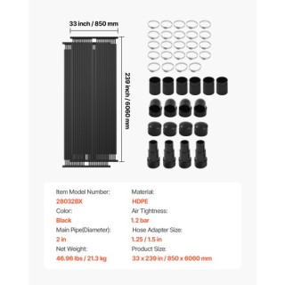 VEVOR Σύστημα Θέρμανσης Πισίνας με Ηλιακή Ενέργεια 2.75 x 20 πόδια ... VEVOR Σύστημα Θέρμανσης Πισίνας με Ηλιακή Ενέργεια 2.75 x 20 πόδια ...