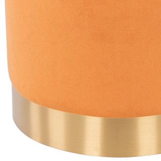 Shally Dogan Πουφ υποπόδιο από βελούδο σε τερακότα, δομή από ξύλο ... Shally Dogan Πουφ υποπόδιο από βελούδο σε τερακότα, δομή από ξύλο ...