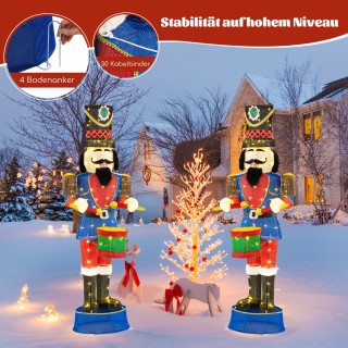 Costway  Μεγάλος Φωτιζόμενος Καρυοθραύστης Χριστουγεννιάτικη Διακόσ...