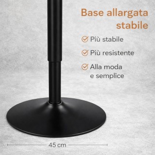 BAKAJI Μαύρο Περιστρεφόμενο Μπαρ Τραπέζι Ø60cm με Ρυθμιζόμενο Ύψος ...