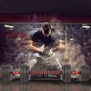 BAKAJI Σετ Αλτήρες 25kg (4x2.5kg+4x2kg+4x1.5kg) Μπάρα Βαρών Γυμναστ...